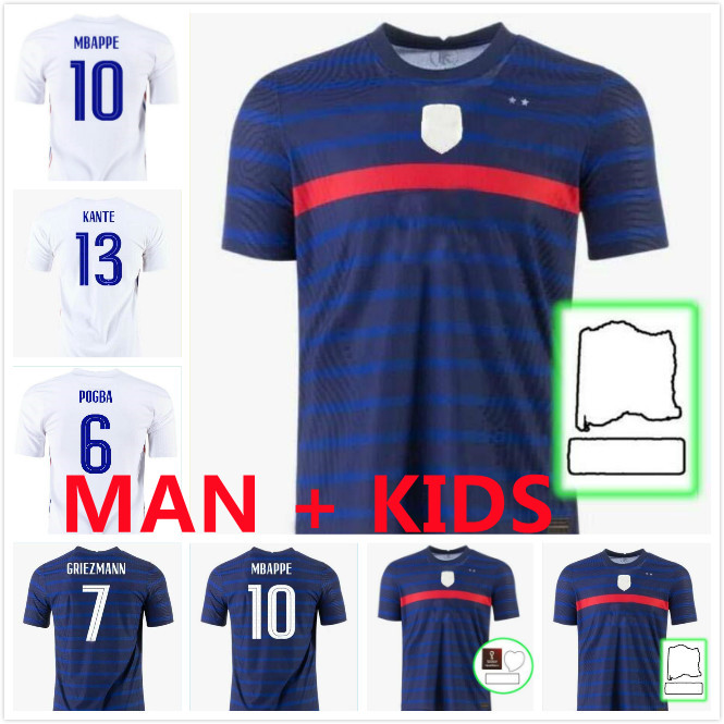 

men kids kit woman 2021 FRANCE BENZEMA MBAPPE GRIEZMANN POGBA jerseys 21 22 Soccer jersey KANTE Football shirts THAUVIN VARANE maillot de foot Hommes