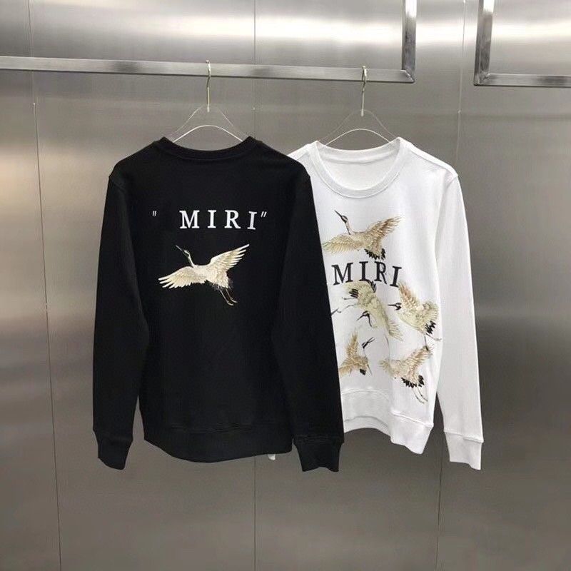 

Amir Hoodies Mens Hoodie Sweaters Amiry Version American High Street Peace Crane White Pigeon Star Sky Rainbow Printing Craft Sweater Couple Jacket, Black