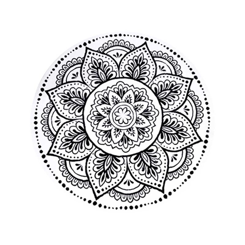 

Washable Floor Mat Anti Slip Round Carpet Bathroom Bedroom Home Decor Fashion Printed Soft Modern Artificial Cashmere Kitchen, Flowers