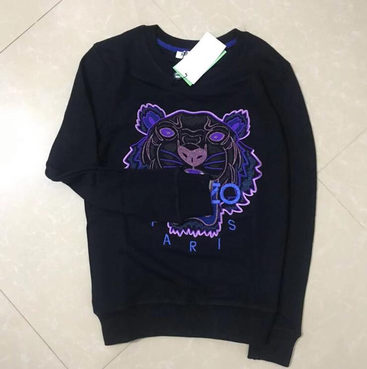 

Fashion-shipping Embroidery tiger head sweater man Women's Hoodies & Sweatshirts high quality long sleeve O-neck pullover jacket coat