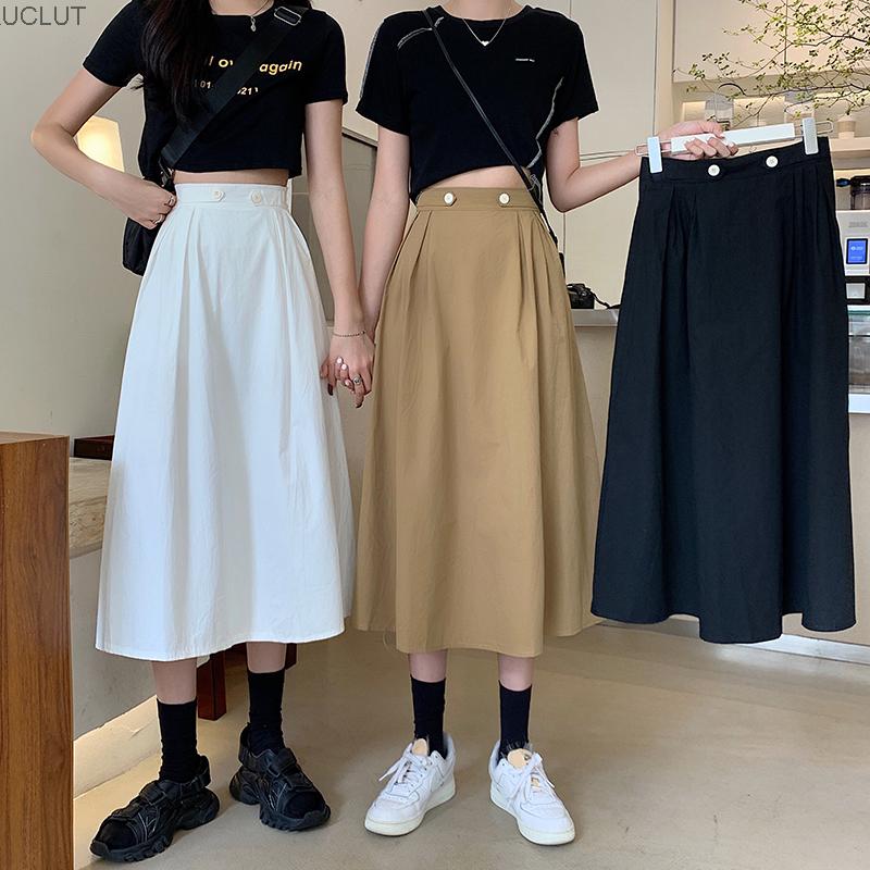 

Women's Shorts Summer 2021 Korean Versatile A-line Skirt, Black