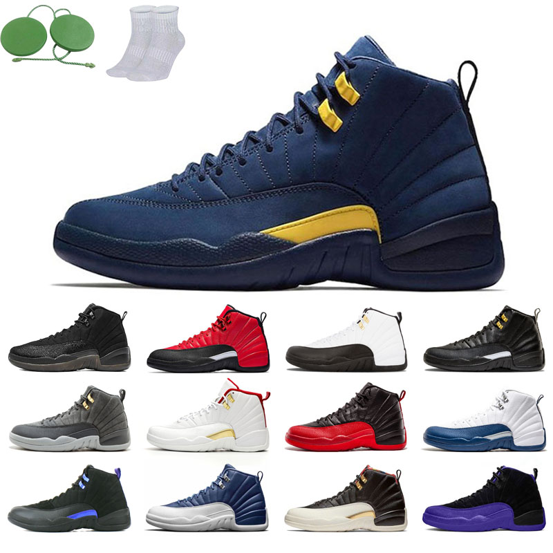 

12s man basketball shoes winterized wings University Gold Blue the master taxi reverse flu game o- light Michigan gym red gamma french FIBA Dark grey concord CNY stone