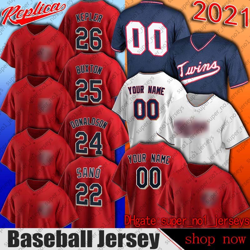 

Minnesota 22 Miguel Sano Jersey Max Kepler Nelson Cruz Jerseys Baseball Byron Buxton Josh Donaldson Kenta Maeda Jersey Rod Carew Kille, Blue;black