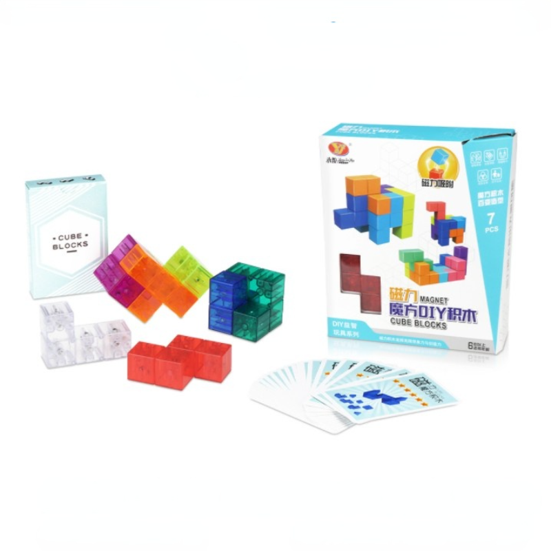 

7 pieces of magnetic Rubik Cube building blocks