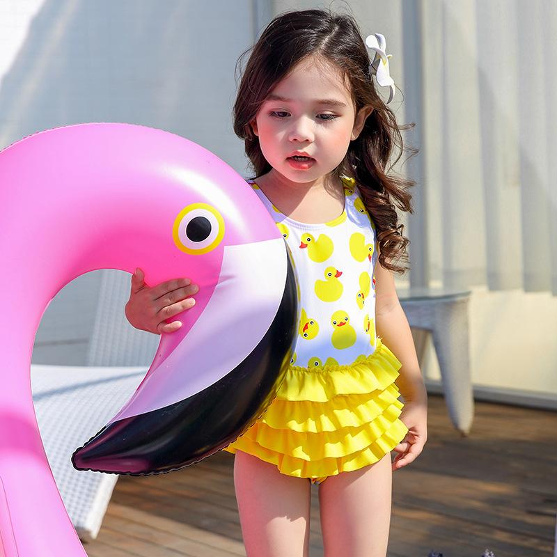 One-Pieces Children&#039;s Swimsuit One Piece Skirt Middle School Princess Baby Cute Little Girl Sunscreen Briefs-image-731796870