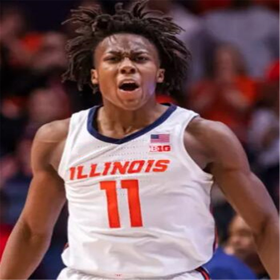 

NCAA Illinois Fighting Illini 11 Ayo Dosunmu College Basketball Jersey Andres Feliz Tevian Jones Zach Griffith Trent Frazier mens women yout, White