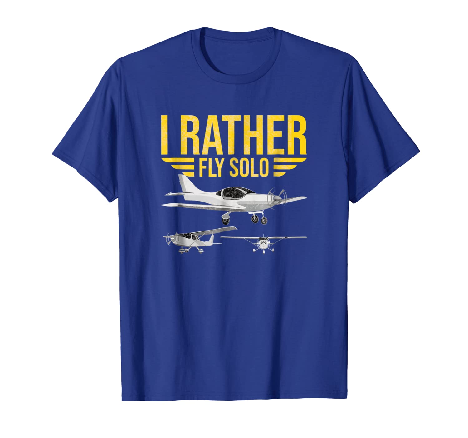 

distressed i rather fly solo funny airplane pilot shirt gift, White;black
