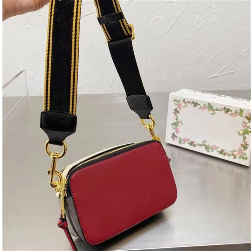 

19ss New Luxurys Designers MJ Multicolor Camera Bag Designer Handbags Women Wide Shoulder Straps Shoulders Bags Top Quality Wallet Brand Crossbody Flap