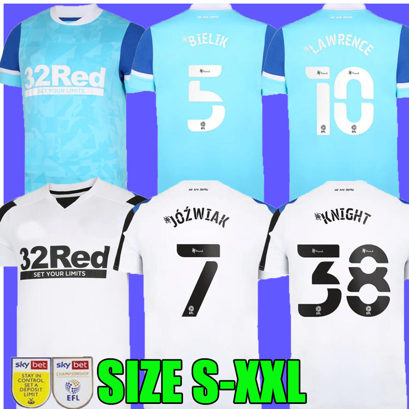 

2021 2022 DERBY COUNTY soccer jersey ROONEY 21 22 jerseys Knight JOZWIAK LAWRENCE BOGLE WAGHORN maillot de football shirt BIELIK Top thailand quality home away tops, Home+patch