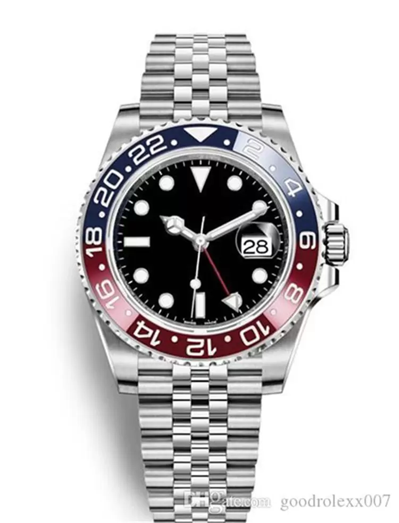 

With Box Papers mens watches 40mm Wristwatch Blue Black Ceramic Bezel Stainless Steel Watch 116710 Automatic Movement, Style 1 original box + watch