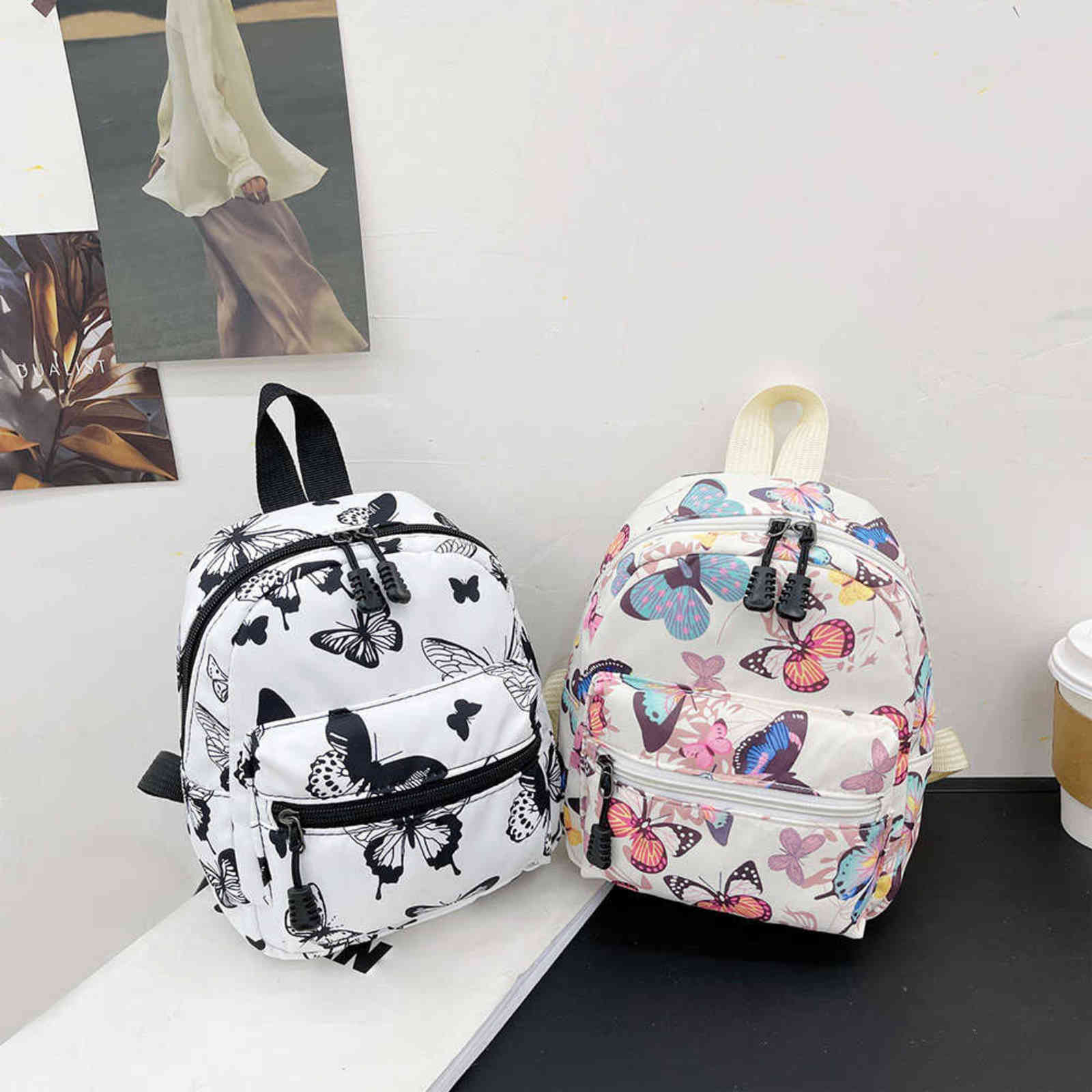 

Backpack style Animal Printing Mini Women's Backpacks Trend Nylon Female Bag Small School Bags White Feminina Rucksack For Teen Girls 1119, Cow pattern