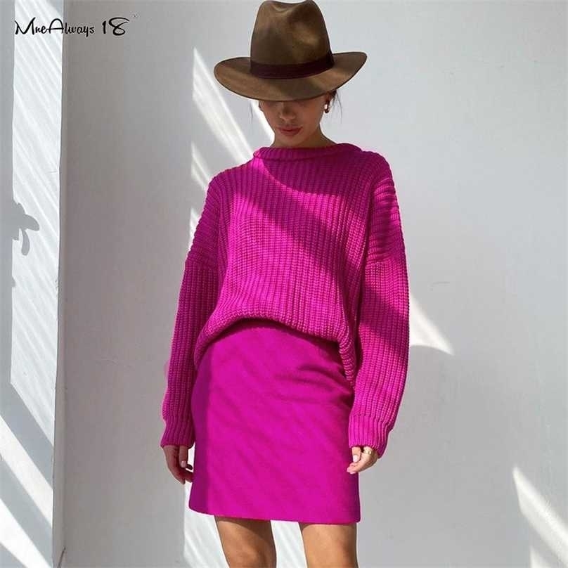 

Mnealways18 Winter High Waist Bodycon Womens Skirts Woolen Mini Pink Office Lady Zipper Fashion Female Slim 211109, Dark pink
