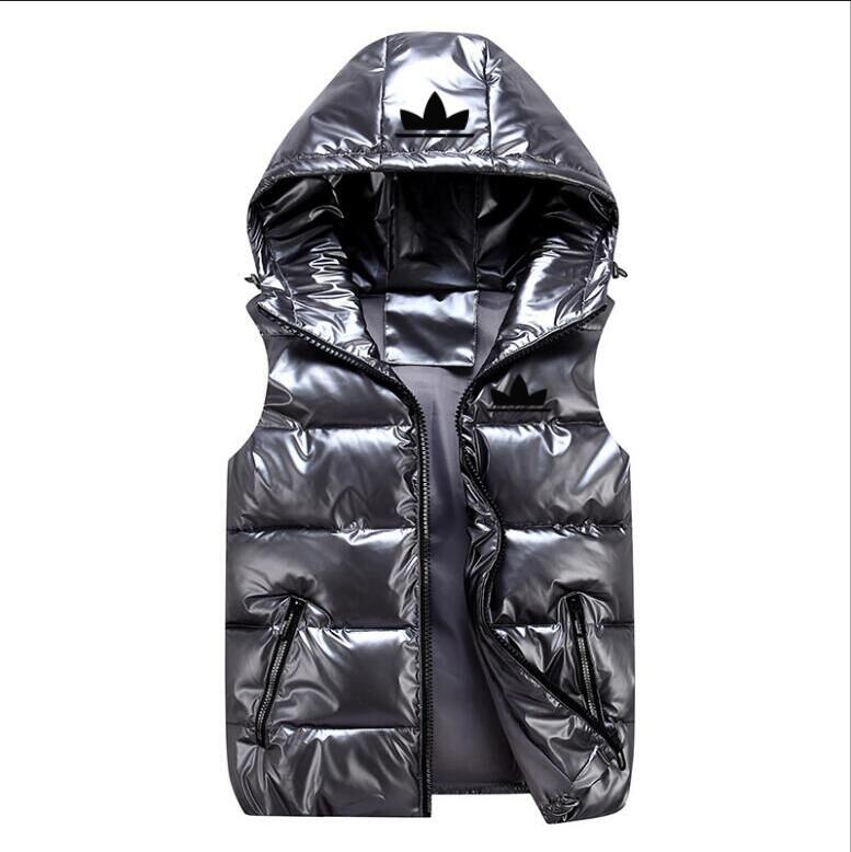 

Mens Vests Autumn Winter Contrast Color Letter Pattern Classic Women Vest Unisex Coats Men Outerwear Parkas, Silver