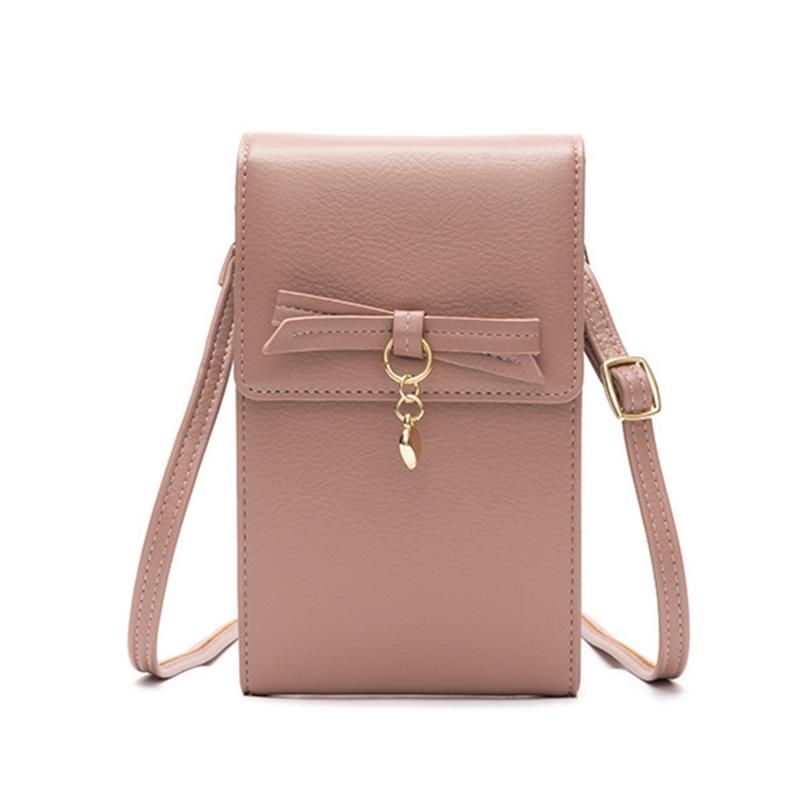 

Cross Body Fashion Small Shoulder Bags For Women Bow Designer Ladies Messenger Purse Pu Leather Phone Pocket Female Crossbody Bag, Black