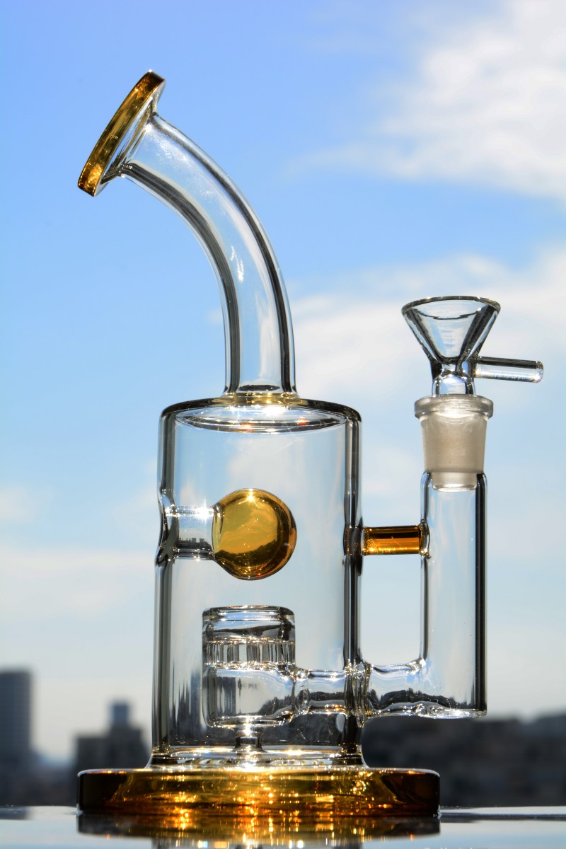 

8.2 inchs beaker bong smoke pipe recycler dab rigs spiral perc glass water bongs bubbler hookahs shisha waterpipe with 14mm bowl