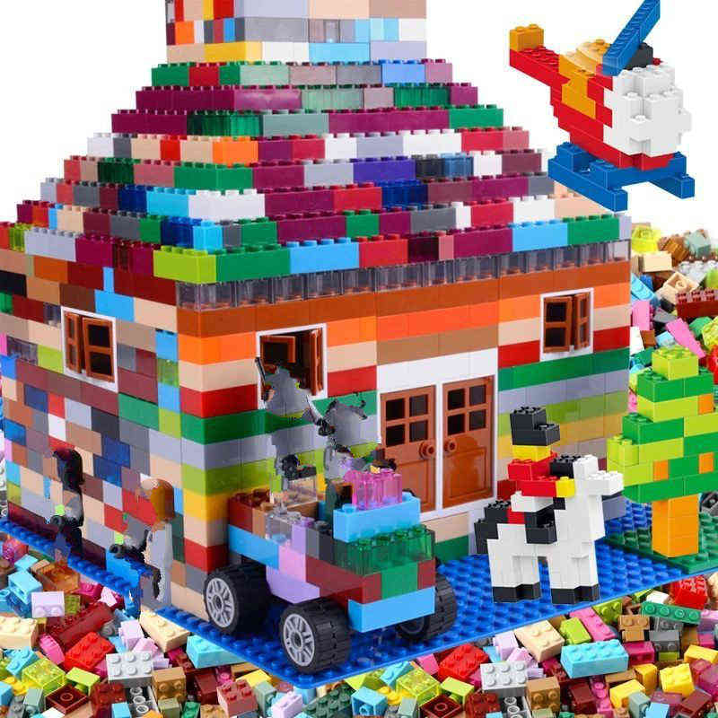 

Kids DIY Toys Plastic Building Blocks Assemble Educational Learning Girls Boys Toys For Children Compatible With Legoes H1028