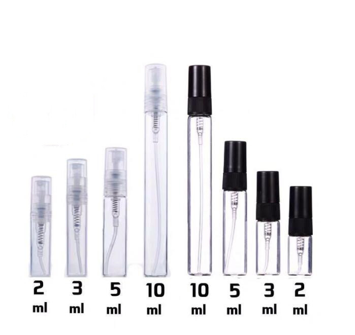 

3ML 5ML 10ML Spray Bottle Empty Clear Glass Refillable Portable Perfume Fine Mist Atomizer Cosmetic Container Sample Vial