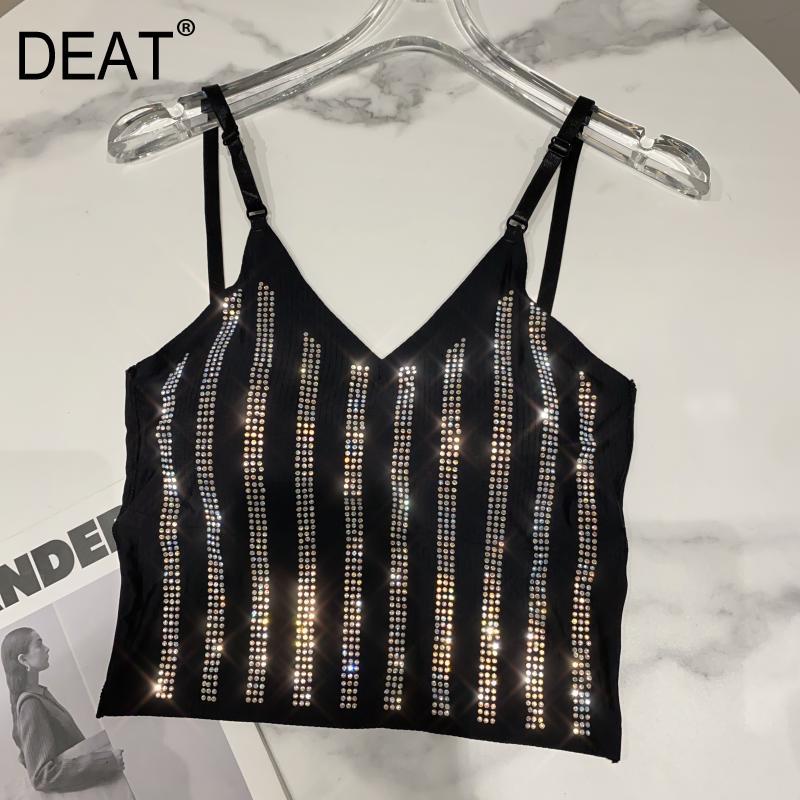 

Women Diamond Sling With Personality Halter Slim Camis Arrivals Sexy Fashion Spring Summer 11D477 210525, Black