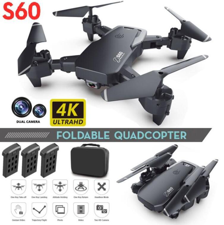 

S60 Drone 4k profession HD Wide Angle Camera 1080P WiFi fpv Drone Dual Camera Height Keep Drones Camera Helicopter Toys