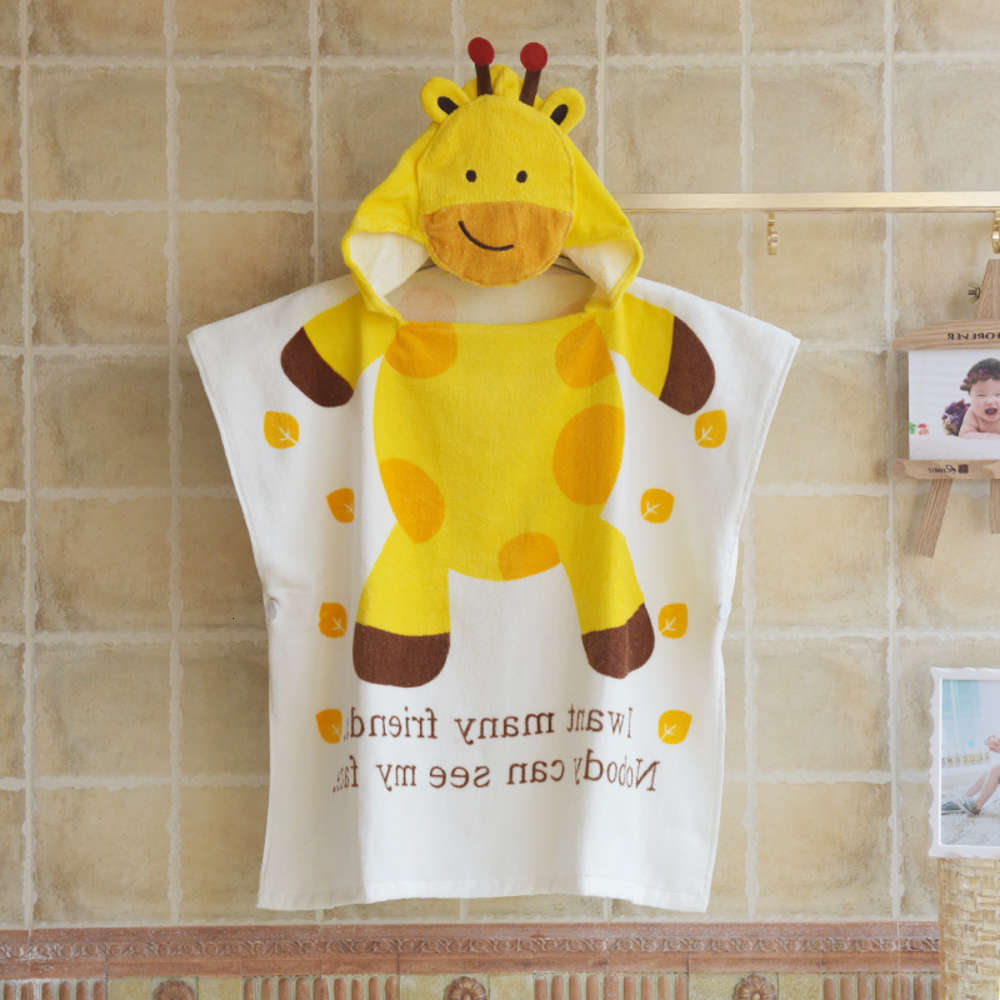

Cotton children's bathrobe cartoon animal Cape towel cotton