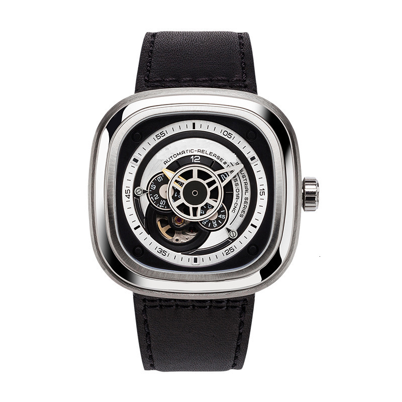 

Semi Chao Brand Mechanical Modeling Small Batch Fashion Men's Sports Watch 832, Slivery;brown