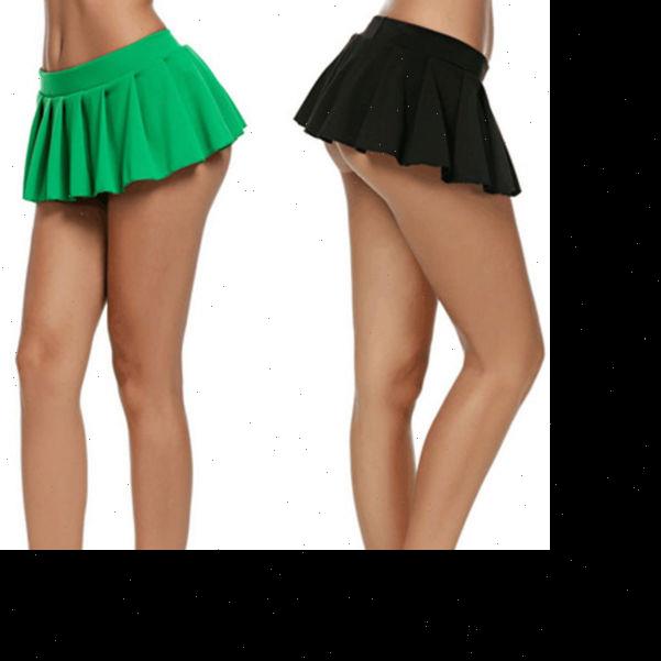 

pleated mini schoolgirl micro summer women skirt cosplay club costume solid color low warist skirts plus size s, Black