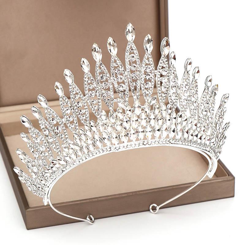 

Hair Clips & Barrettes FORSEVEN Vintage Crystal Wedding Bridal Tiaras Crown Retro Accessories Women Prom Party Ornaments JL, Golden;silver