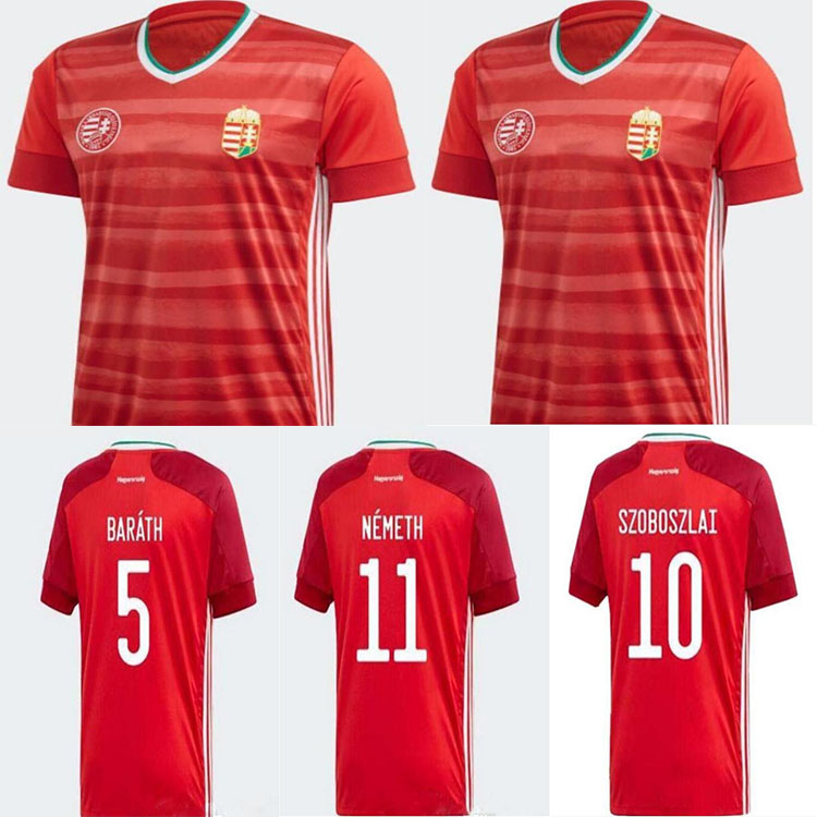 

thailand2020 2021 Hungary soccer jersey home red 20 21 national team Dominik Szoboszlai Willi Orban TamÃ¡s KÃ¡dÃ¡r football uniform shirts, Black;yellow