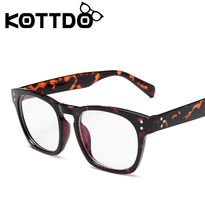 

Fashion Sunglasses Frames KOTTDO Classic Plastic Square Prescription EyeGlasses Men Vintage Reading Myopia Eye Glasses For Women 2021