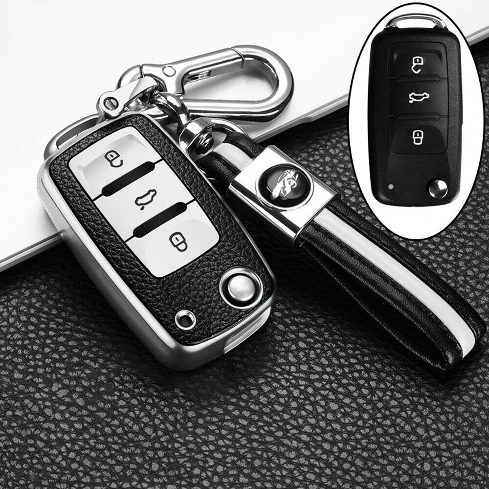 

TPU Car Key Cover For VW Volkswagen Polo Jetta Golf MK6 TDI GTI R32 SEAT Skoda Leather Pattern Smart Remote Control Protect Case