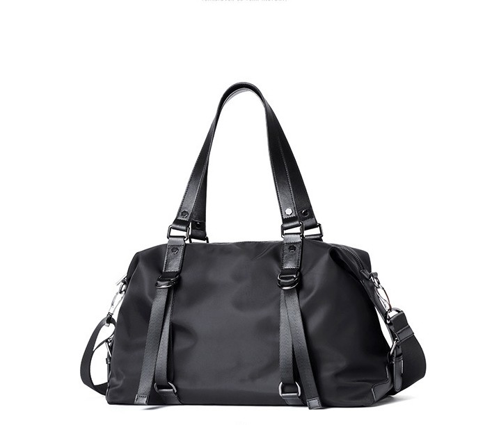 

Men Sports Fitness Pack Cylinder One Shoulder Sport Bag Women's Handbags Travel Bags Nylon Waterproof Handbag Package, Black