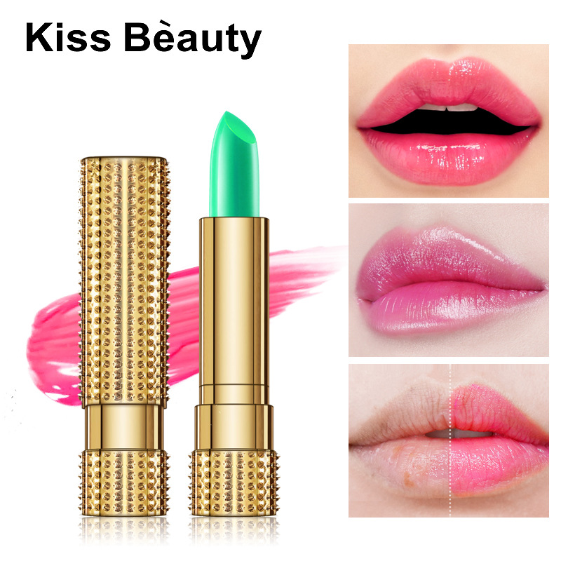 

Kiss Beauty Lip Balm Aloe vera temperature change lipstick moisturizing does not fade long lasting with wholesales price