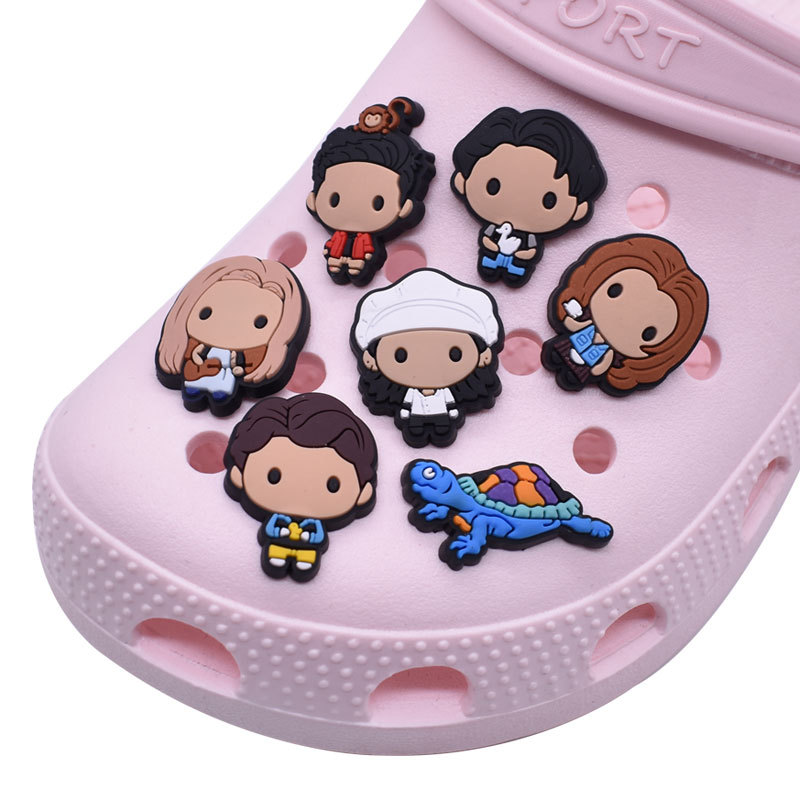 

Soft Rubber Cute Boys Girls Shoe Decoration Charm Parts Accessories Jibitz for Croc Charms Clog Buckle Buttons, White;pink