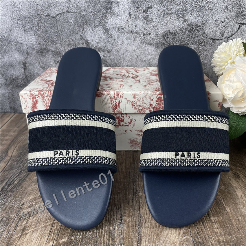 

Elegant Shape Paris Womens Slippers Beautiful Scuffs Shoes Summer Beach Slides Girls Slippers Ladies Flip Flops Loafers Sexy Embroidered, Blue