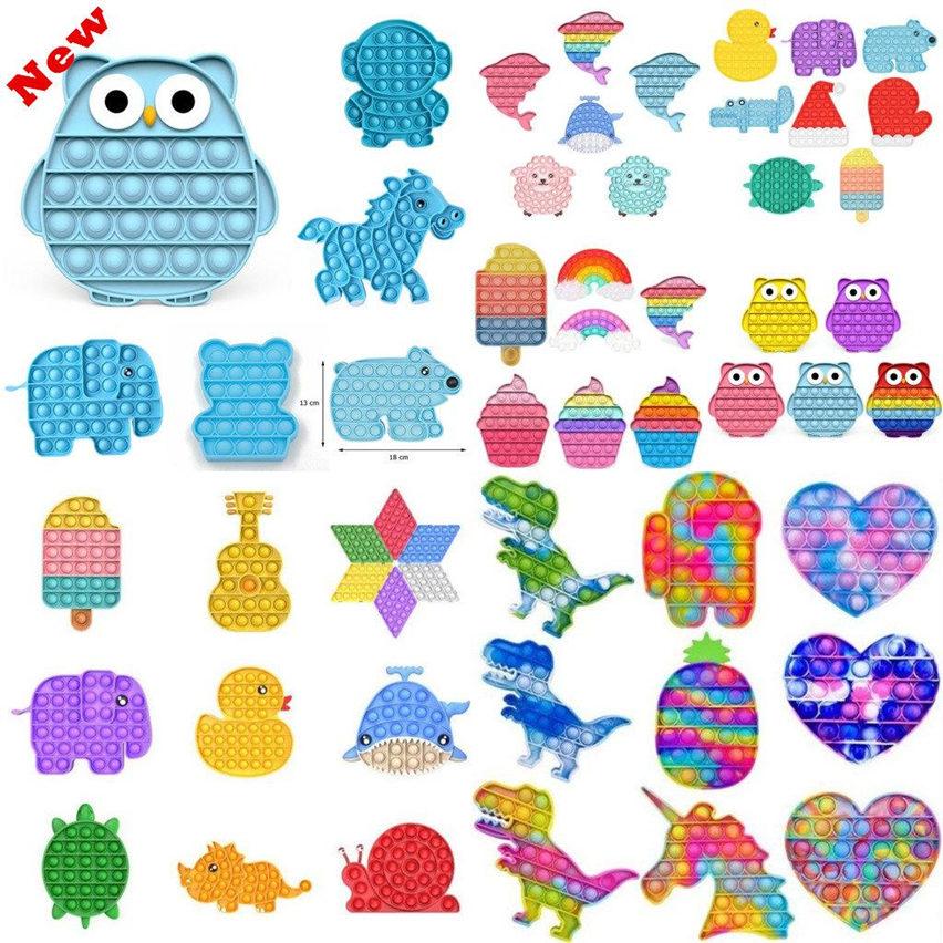 

2022 Fidget Toys Push It Bubble Antistress Toys Anti-stress Soft Sensory Gifts Reusable Squeeze Toys Gifts Stress Reliever Board Games