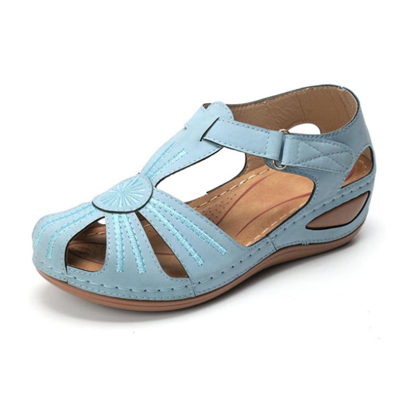 

New Women Shoes Summer Flat Sandals Wedge Gladiator Platform Sandals Beach Shoes Sandalia Feminina Strips Womens Flat, Orange