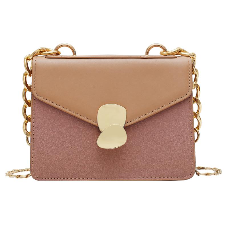 

Elegant Female Small Flap Bag 2021 Fashion New Quality PU Leather Women's Designer Handbag Lock Chain Shoulder Messenger Bags, Black
