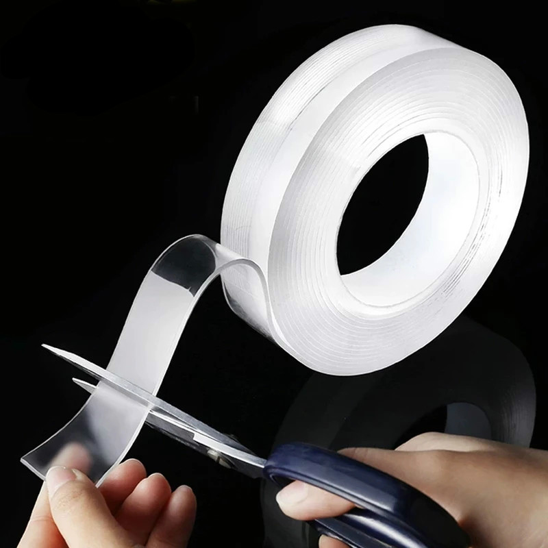 

3pieces/lot transparente reusable tape double sided adhesive for gadgets traceless nano cleanable glue gadget