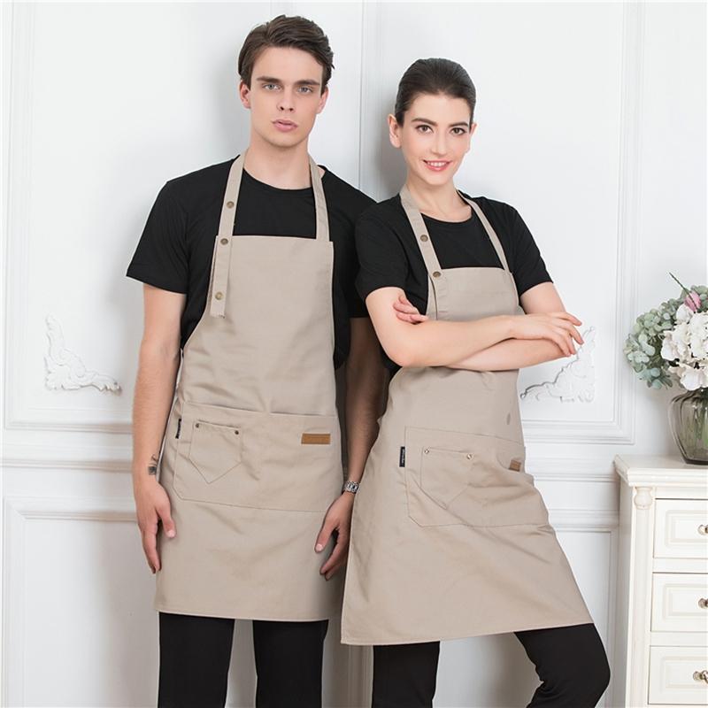 

Waterproof Anti-Oil Polyester Apron Restaurant Cooking Chef Bib Kitchen&Gardening