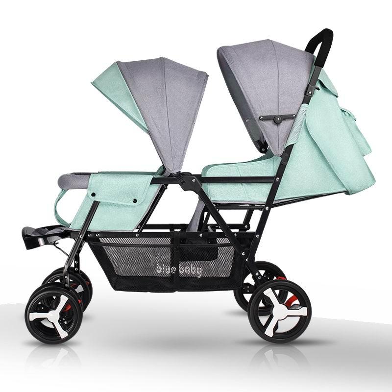 

Stroller Parts & Accessories Twin Baby Light Foldable Can Sits And Lays Child Double Seats Carriage Easy Control
