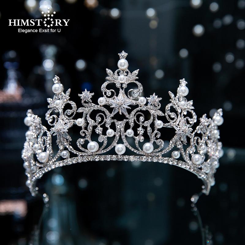 

Hair Clips & Barrettes Himstory Fashion Bridal Crystal Wedding Tiaras Crown Snowflake Designs Headband Dress Featival Accessories