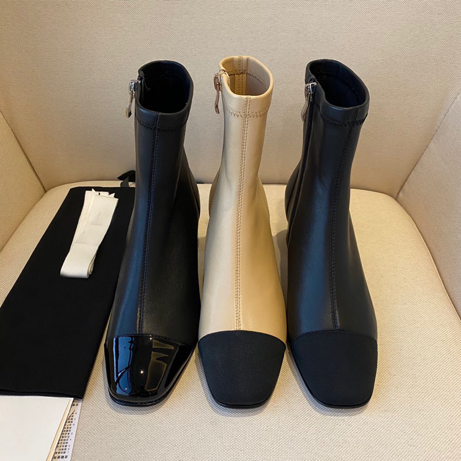 

Women's high-heeled snow boots, leather ankle boots, thick-heeled Martin shoes, printed leather, thick-soled desert lace box, 100% genuine leather 99991