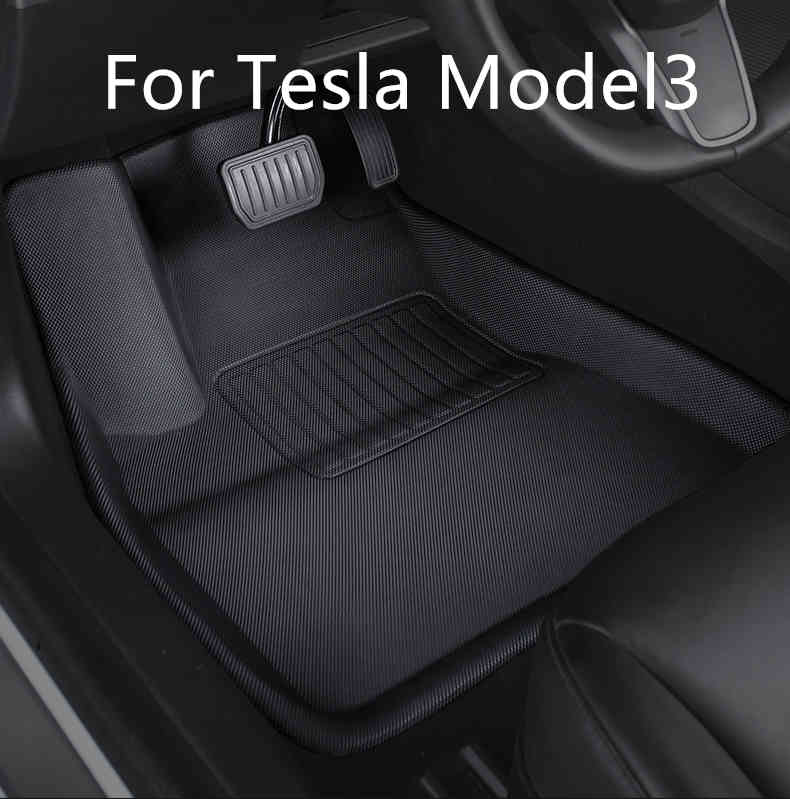 

carpet for tesla model 3 waterproof antislip float mat xpe modified car accessories 3 stks/set fully surrounded special foot path