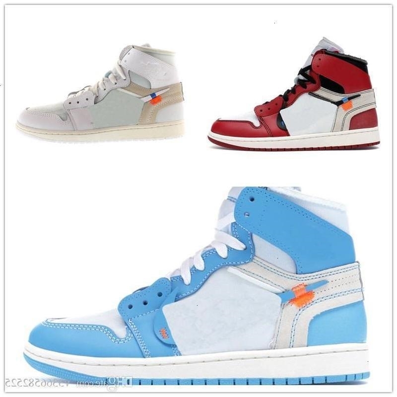 

OW 1S Shoes designer off black white men women casual basketball 1
