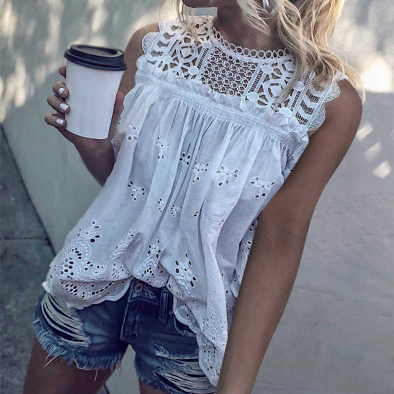 Ladies White Cotton Lace Tops Australia 