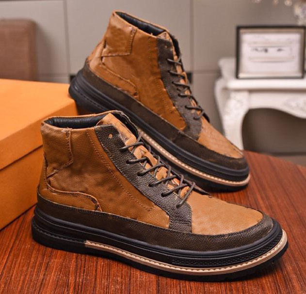 

men shoes size 7-12 LV LOUIS Real leather Sneakers chaussures de designer sports Loafers Running martin Platform Casual boots A2