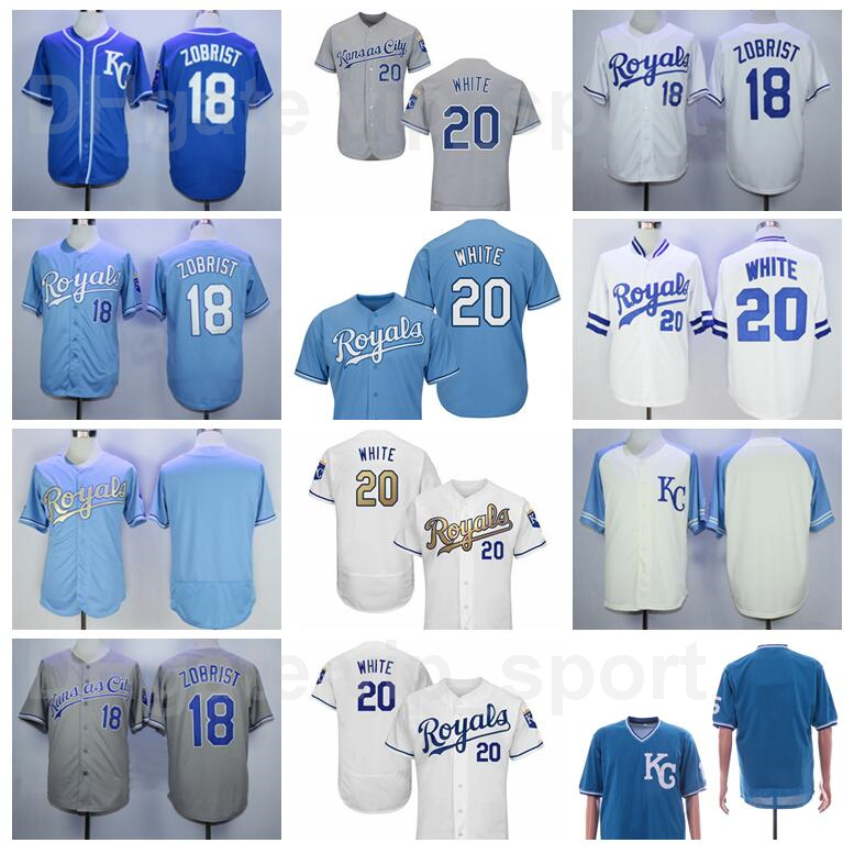 

Vintage Baseball 18 Bret Saberhagen Jersey Men Stitched 20 Frank White 10 Dick Howser 26 Amos Otis Team Retro 1974 1975 1983 1989, Blue;black