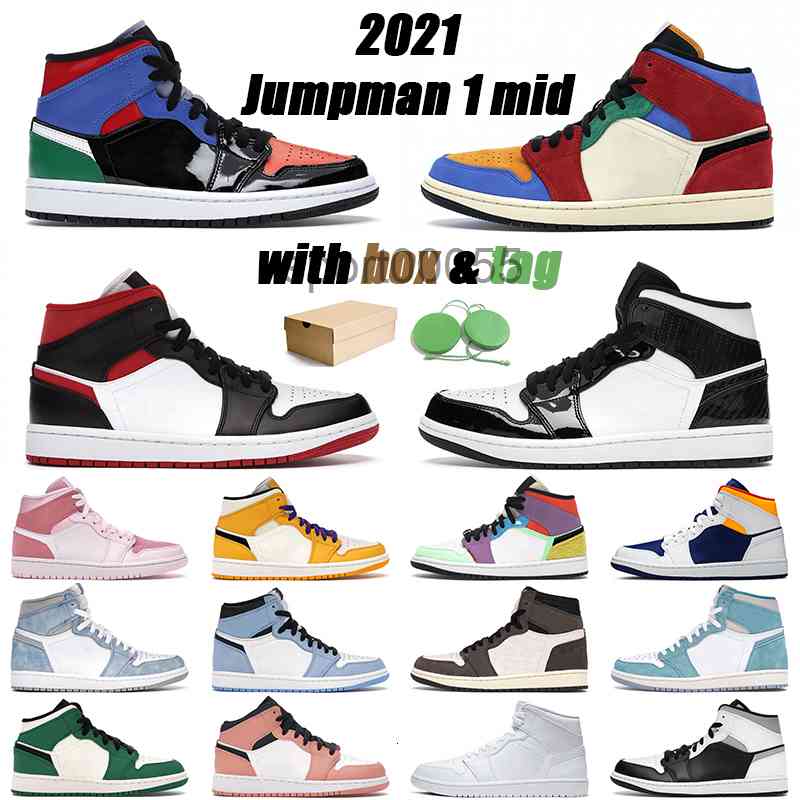 

jumpman 1 mid Outdoor shoes black gym red purple pulse 1s men women sneaker outdoor mens sports sneakers, # 32