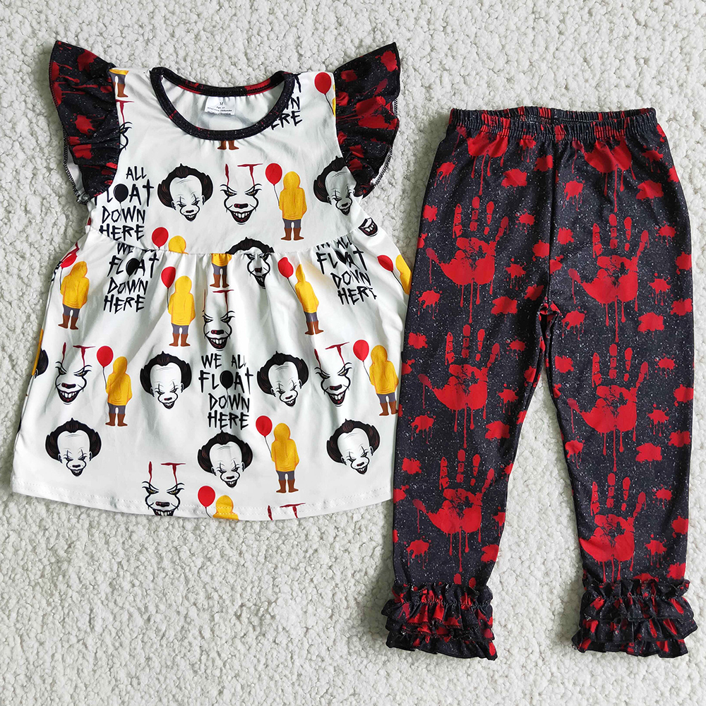 

Fashion Kids Designer Clothes Boys Sets Halloween Toddler Baby Girls Clothing Short Sleeve Icing Pants Boutique Fall Outfit Wholesale Children Kid Outfits, Red