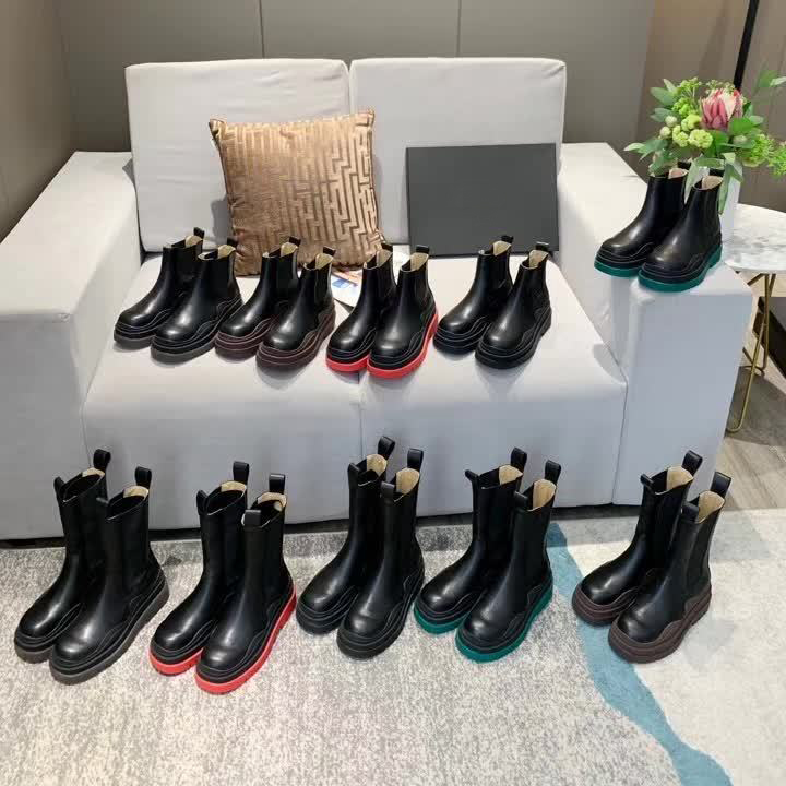 

Womens high-height cowhide half boots fashion autumn winter thick-soled ankle boot ladies candy color thick sole booty designer woman platform shoes size 35-40